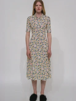POLO T-SHIRT DRESS - GEOMETRIC FLORAL