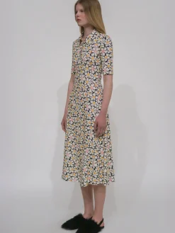 POLO T-SHIRT DRESS - GEOMETRIC FLORAL