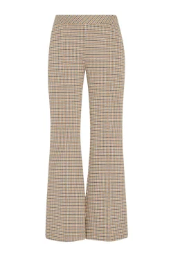 PULL ON CROPPED FLARE - HOUNDSTOOTH PLAID