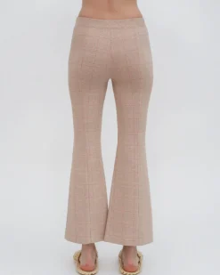 PULL ON CROPPED FLARE - PLAID