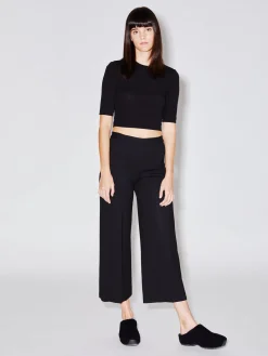 Pull On Cropped Straight Pant
