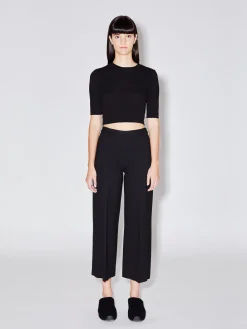 Pull On Cropped Straight Pant