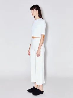 Pull On Cropped Straight Pant