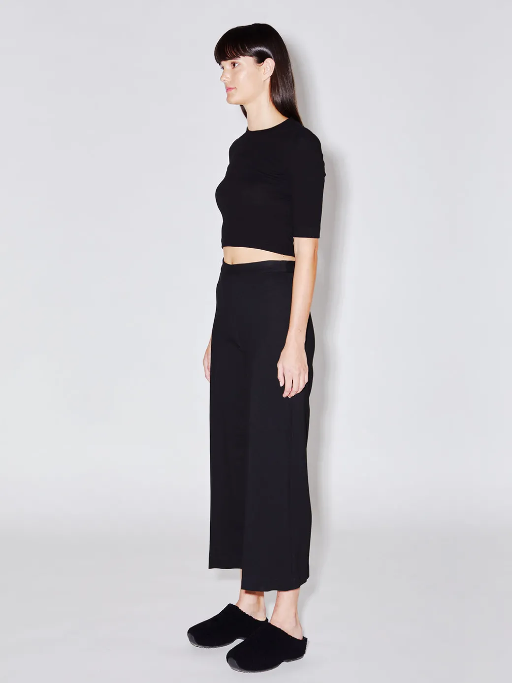 Pull On Cropped Straight Pant
