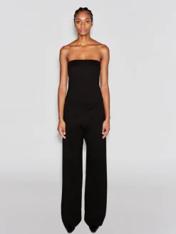 PULL ON STRAIGHT LEG TROUSER - SOLID INTERLOCK