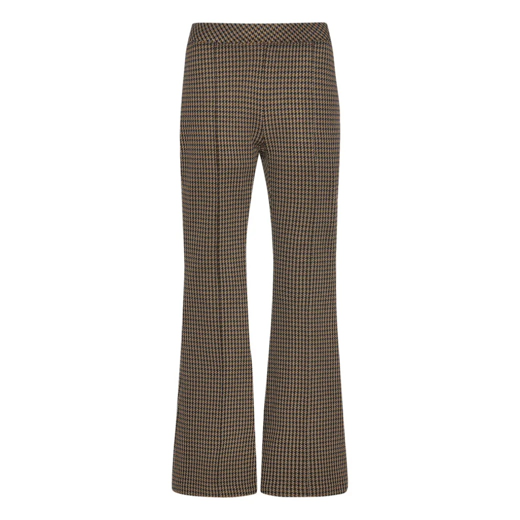 PULL-ON CROPPED FLARE - HOUNDSTOOTH