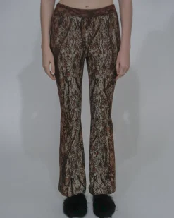 PULL-ON CROPPED FLARE - WOODGRAIN