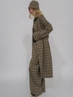 RELAXED PULL ON PANT- TECHNICAL PLAID
