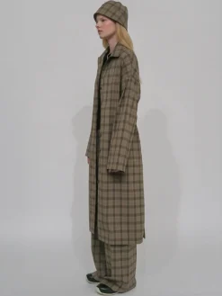 RELAXED PULL ON PANT- TECHNICAL PLAID
