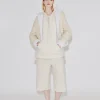 Reversible Hooded Zip Up Shearling Jacket