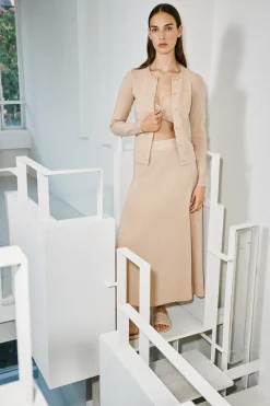 RIB FITTED CARDIGAN