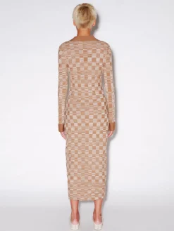RIB KNIT SWEATER BUTTON UP DRESS