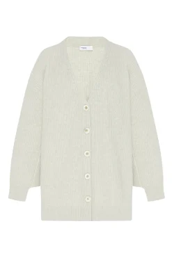 RIBBED PANELED CARDIGAN