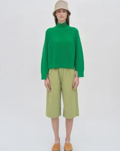 RIBBED PANELED TURTLENECK
