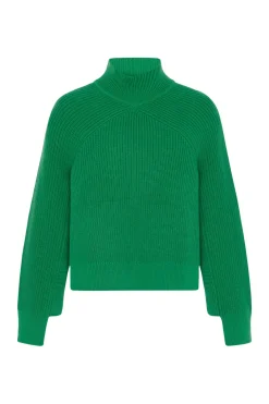 RIBBED PANELED TURTLENECK