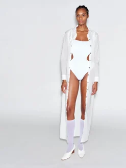 RUCHED CUTOUT TIE SWIMSUIT