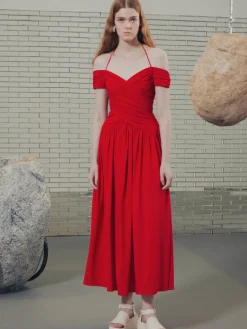 Ruched Off the Shoulder Dress