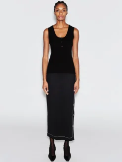 SCOOP NECK HENLEY TANK TOP