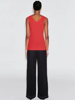 SCOOP NECK HENLEY TANK TOP