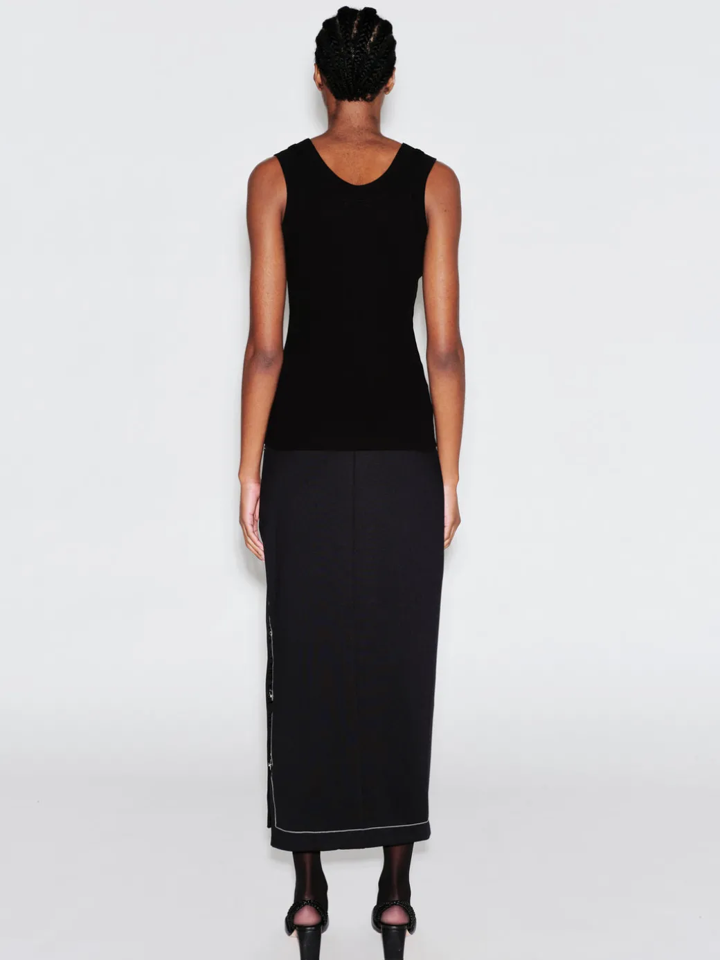 SCOOP NECK HENLEY TANK TOP