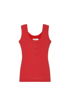 SCOOP NECK HENLEY TANK TOP