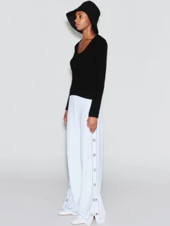 SCOOP NECK HENLEY TOP
