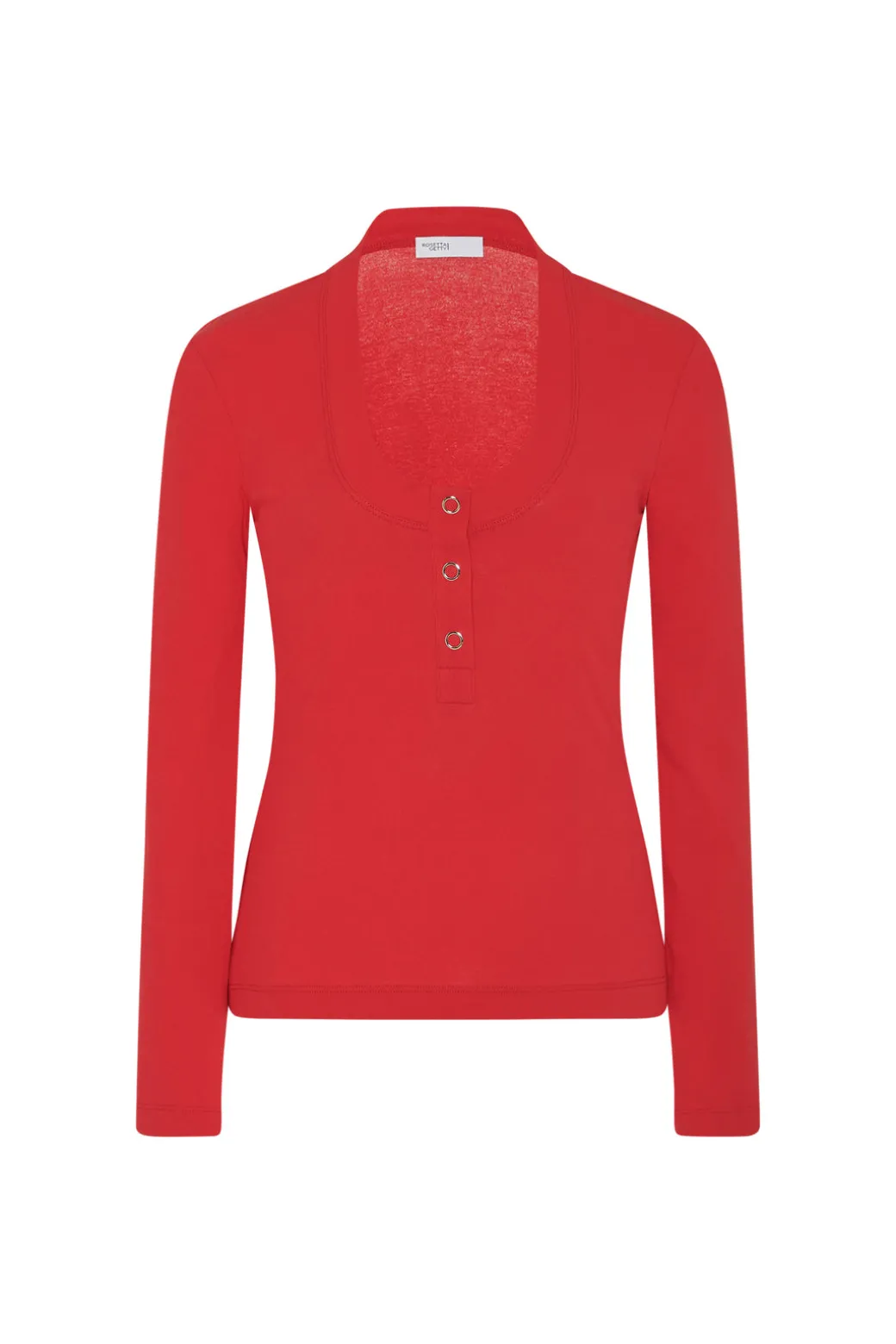 SCOOP NECK HENLEY TOP