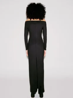 SCOOP NECK OFF THE SHOULDER DRESS