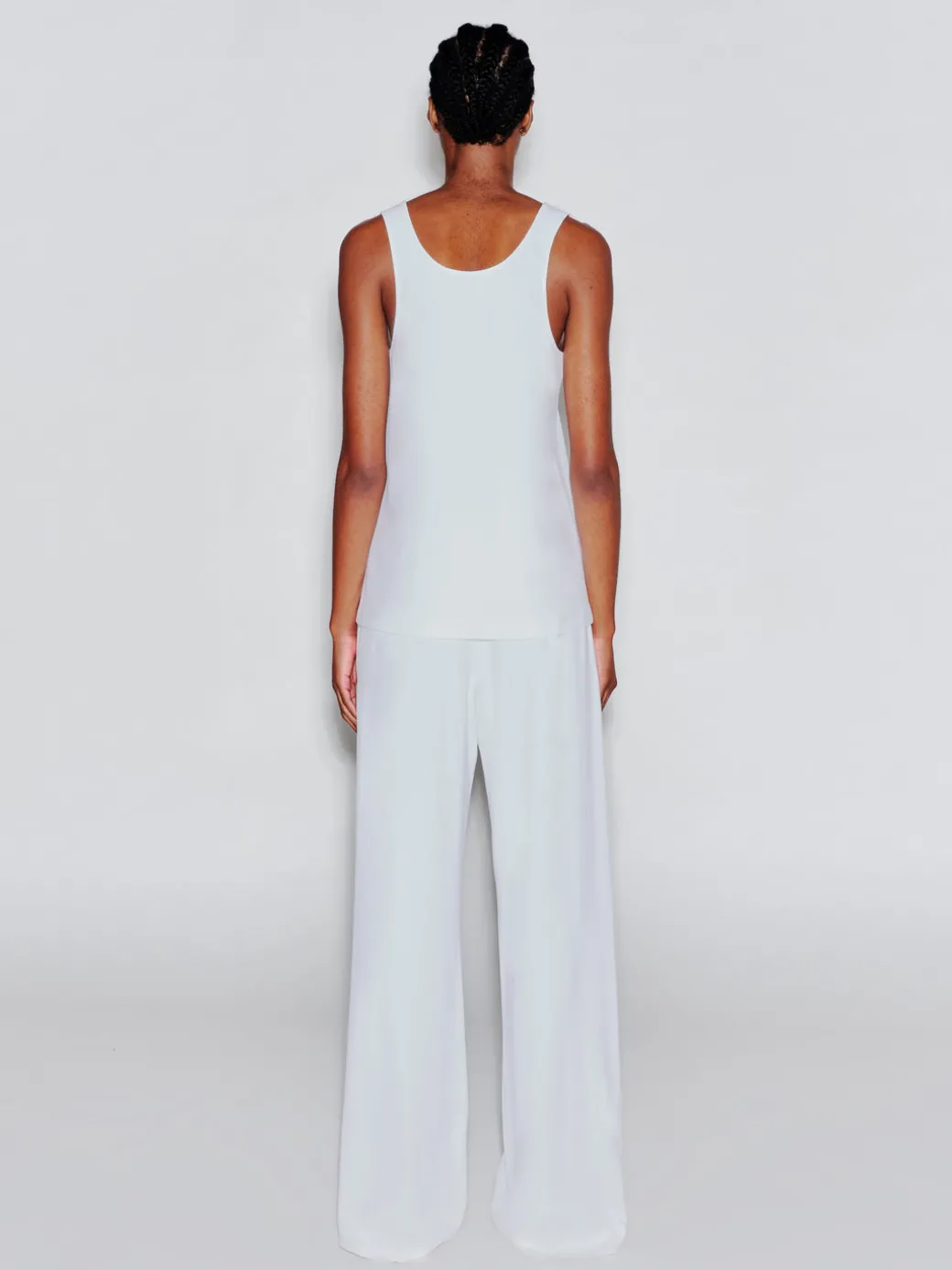 SCOOP NECK TANK - SOLID INTERLOCK
