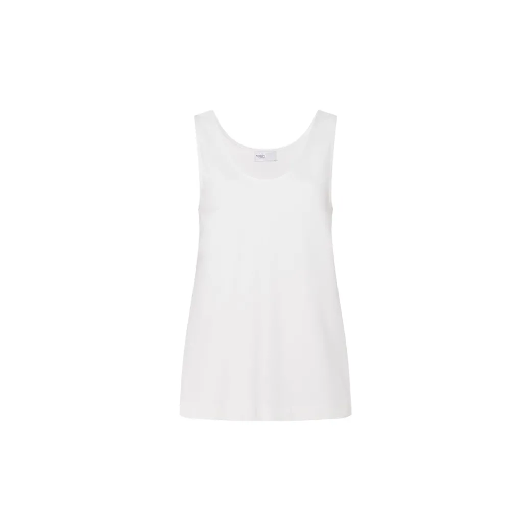 SCOOP NECK TANK - SOLID INTERLOCK