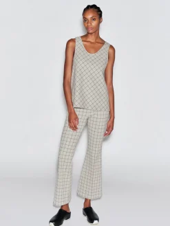 SCOOP NECK TANK -  WINDOWPANE