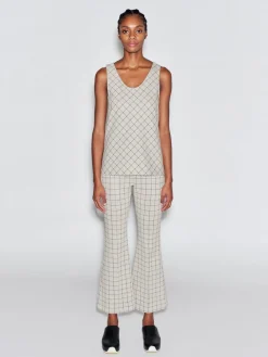 SCOOP NECK TANK - WINDOWPANE