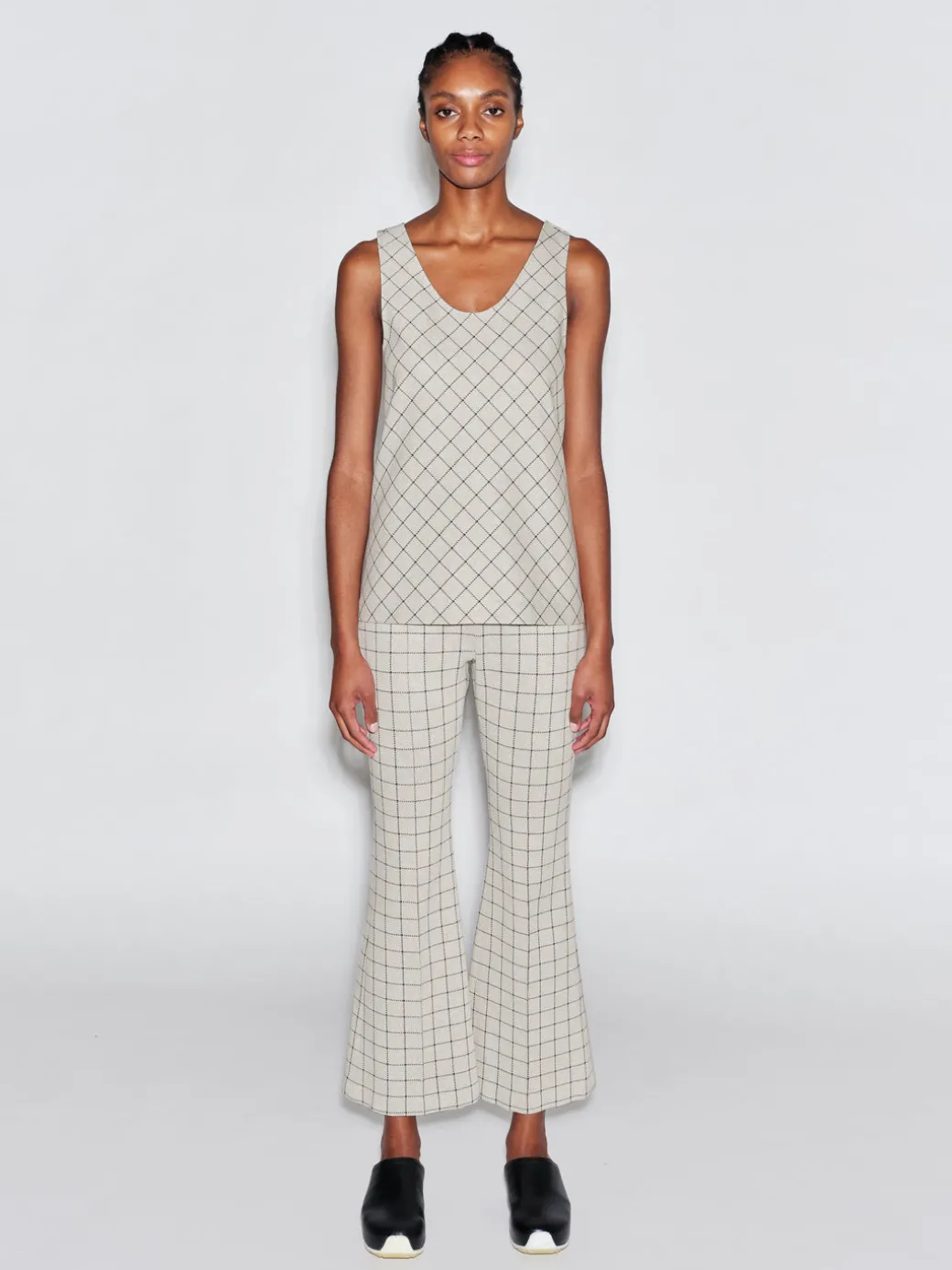 SCOOP NECK TANK - WINDOWPANE