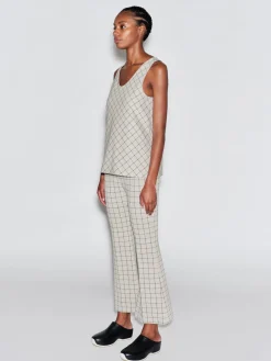SCOOP NECK TANK - WINDOWPANE