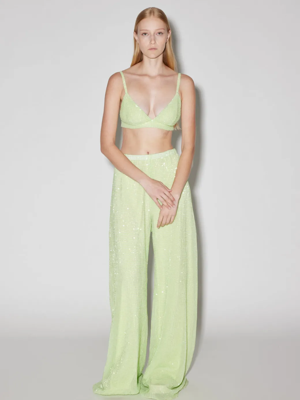 Sequin Mesh Bra Top