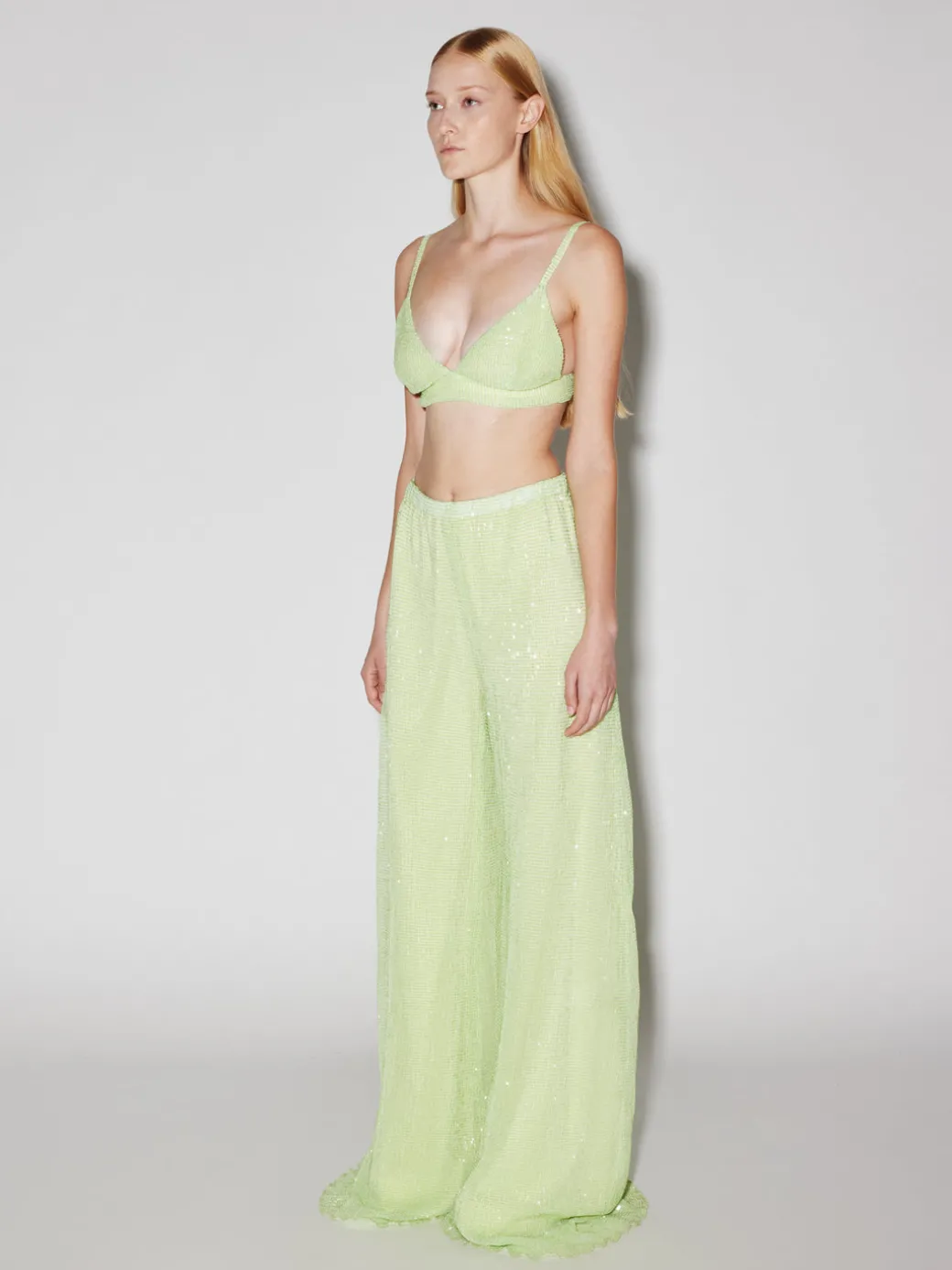 Sequin Mesh Bra Top