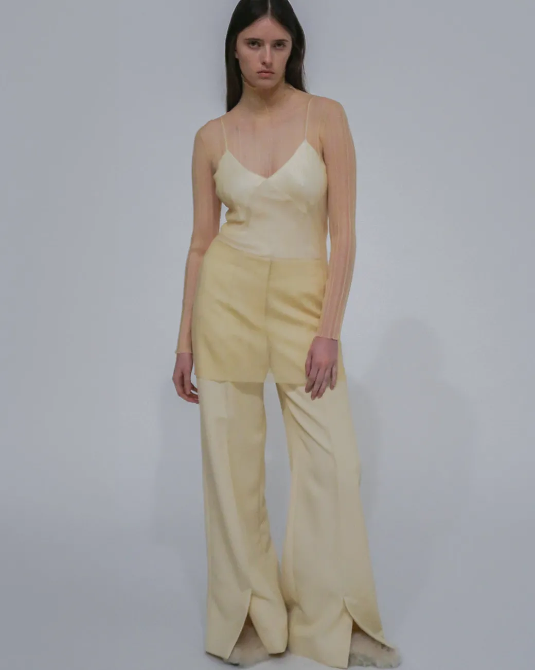 SHEER PLISSE TURTLENECK
