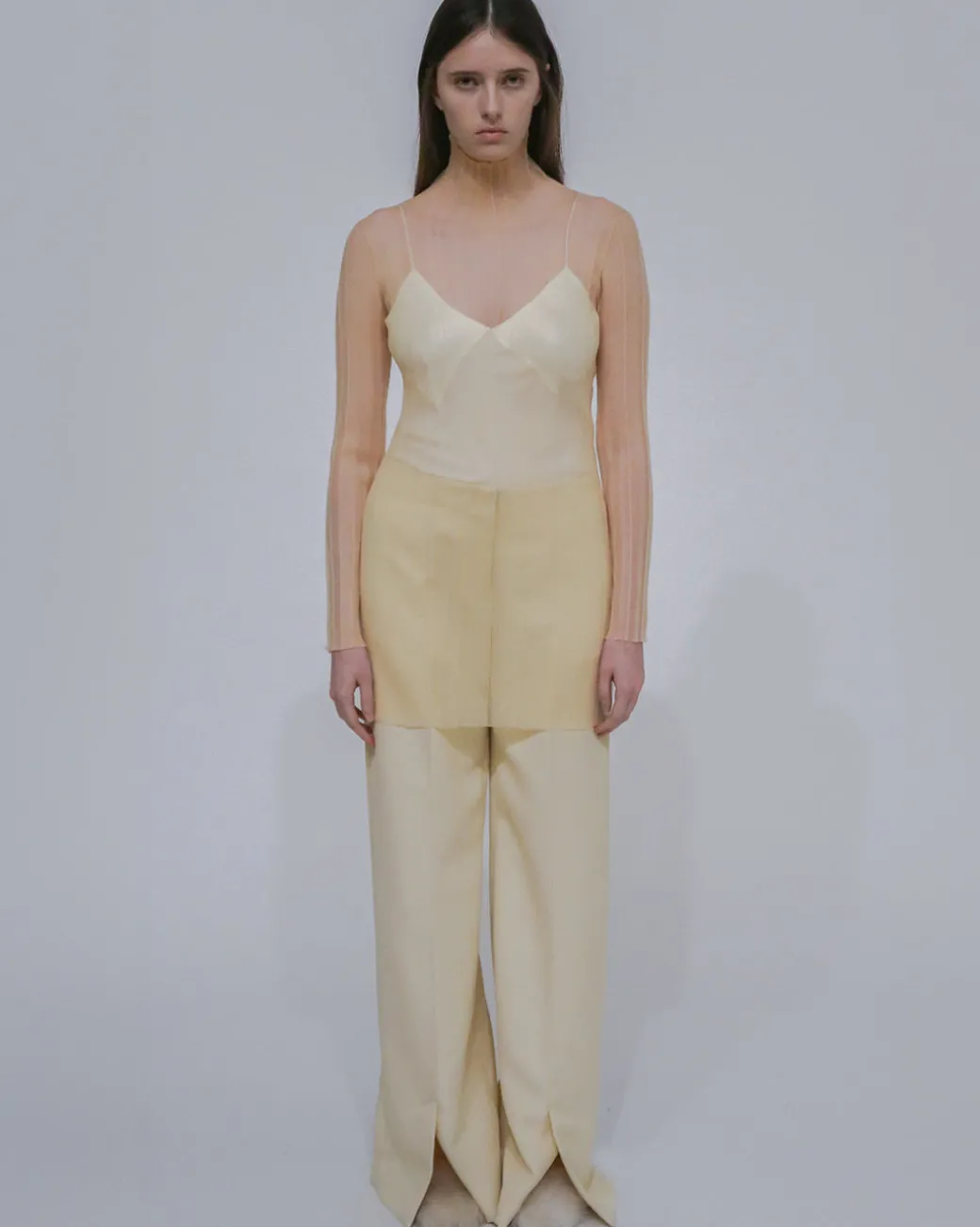 SHEER PLISSE TURTLENECK