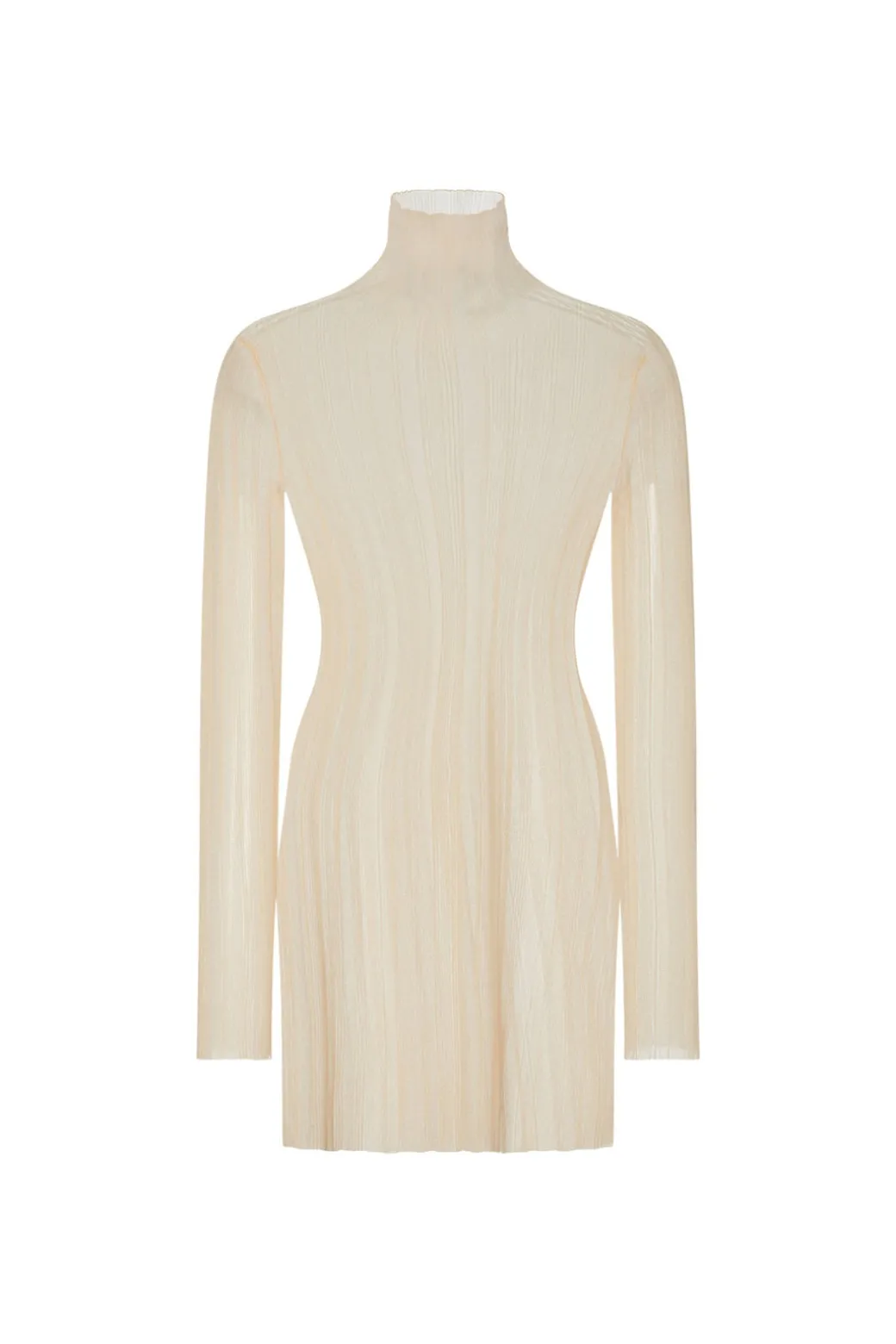 SHEER PLISSE TURTLENECK