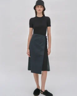 SHORT SLEEVE APRON COMBO T-SHIRT DRESS