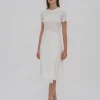 SHORT SLEEVE APRON COMBO T-SHIRT DRESS