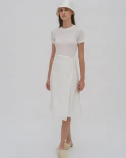 SHORT SLEEVE APRON COMBO T-SHIRT DRESS