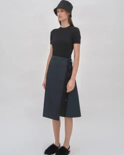 SHORT SLEEVE APRON COMBO T-SHIRT DRESS