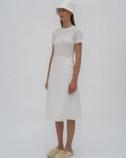 SHORT SLEEVE APRON COMBO T-SHIRT DRESS