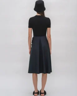 SHORT SLEEVE APRON COMBO T-SHIRT DRESS