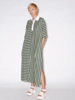SHORT SLEEVE RUGBY MAXI DRESS