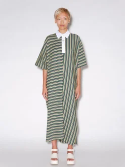 SHORT SLEEVE RUGBY MAXI DRESS