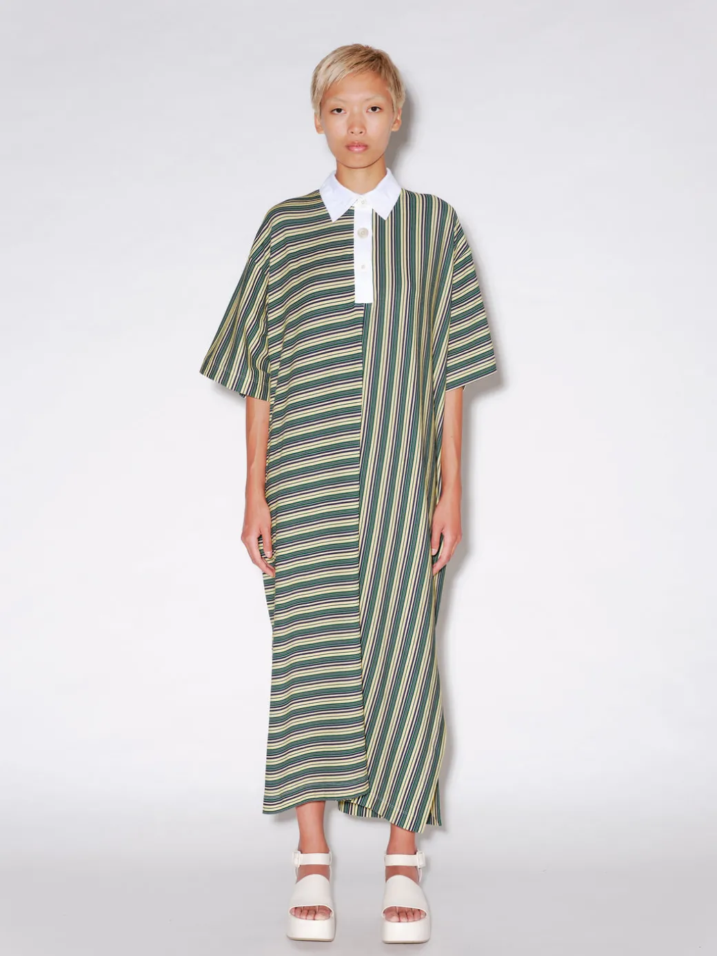 SHORT SLEEVE RUGBY MAXI DRESS