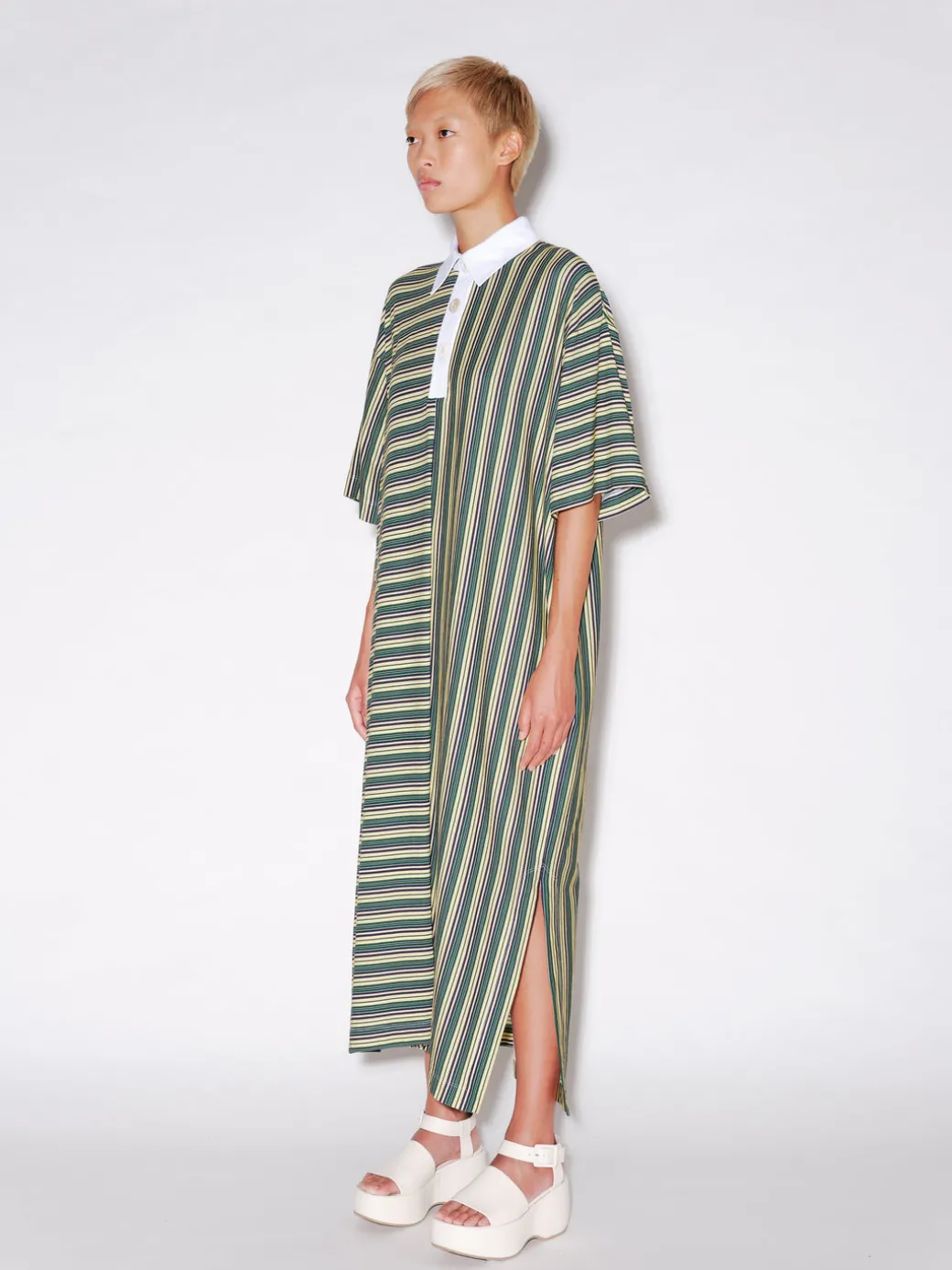 SHORT SLEEVE RUGBY MAXI DRESS