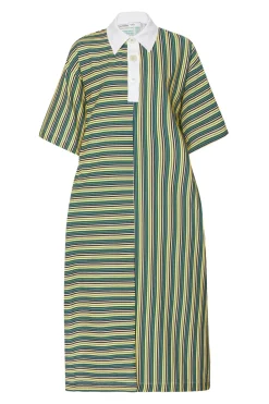 SHORT SLEEVE RUGBY MAXI DRESS